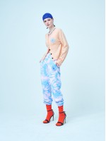 韓國MARDI MERCREDI - SWEAT PANTS TIEDYE PRINTED MARCHE EMBLEM (LAVENDER BLUE)