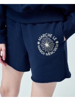 韓國MARDI MERCREDI - SWEAT SHORTS MARCHE EMBLEM (NAVY CREAM)