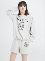 韓國MARDI MERCREDI - SWEAT SHORTS MARCHE EMBLEM (OATMEAL BLACK)