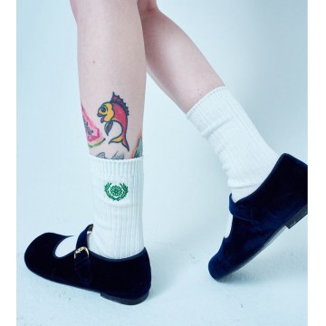 韓國MARDI MERCREDI - SOCKS MRD LOGO (WHITE GREEN)