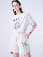 韓國MARDI MERCREDI - TSHIRT UNIV (OATMEAL BLACK)