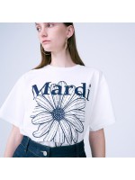 韓國MARDI MERCREDI - TSHIRT FLOWERMARDI (IVORY NAVY)