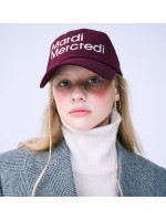 韓國MARDI MERCREDI - CAP MARDI NOUVEAU (BURGUNDY WHITE)