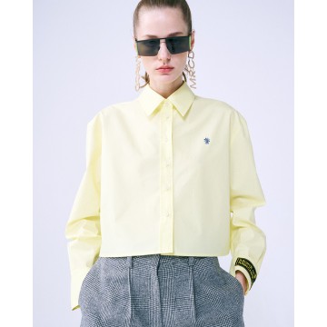 韓國MARDI MERCREDI - CROPPED SHIRT EMOJI (YELLOW CHARCOAL)
