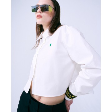 韓國MARDI MERCREDI - CROPPED SHIRT EMOJI (WHITE GREEN)