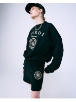 韓國MARDI MERCREDI - SWEAT SHORTS MARCHE EMBLEM (BLACK CREAM)