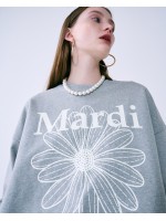 韓國MARDI MERCREDI - SWEATSHIRT FLOWERMARDI (GREY IVORY)