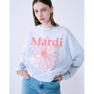 韓國MARDI MERCREDI - SWEATSHIRT FLOWERMARDI (HEATHER CORAL)
