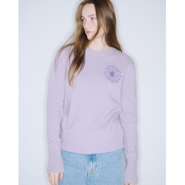 韓國MARDI MERCREDI - CASHMERE BLENDED BASIC CREW NECK (LILAC PURPLE)
