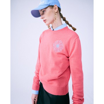 韓國MARDI MERCREDI - CASHMERE BLENDED BASIC CREW NECK (CORAL SKY)