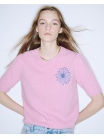 韓國MARDI MERCREDI - RACCOON BLENDED TOP SHORT SLEEVE (PINK BLUE)