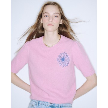 韓國MARDI MERCREDI - RACCOON BLENDED TOP SHORT SLEEVE (PINK BLUE)
