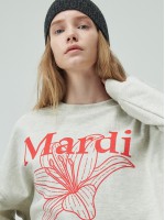 韓國MARDI MERCREDI - SWEATSHIRT BELLE DE JOUR (OATMEAL RED)