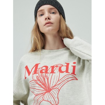 韓國MARDI MERCREDI - SWEATSHIRT BELLE DE JOUR (OATMEAL RED)