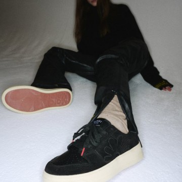 韓國MARDI MERCREDI - PUR_LEATHER_SNEAKERS (BLACK)