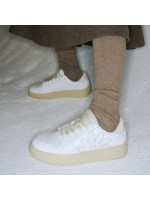 韓國MARDI MERCREDI - PUR_LEATHER_SNEAKERS (WHITE)