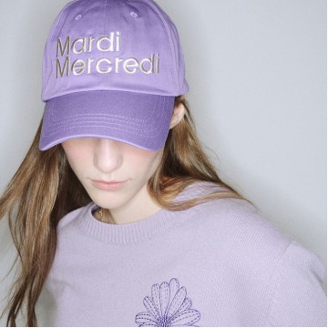 韓國MARDI MERCREDI - CAP MARDI NOUVEAU (LAVENDER WHITE)