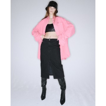 韓國MARDI MERCREDI - UNISEX DENIM OVERSIZED SHIRT (PINK)