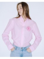 韓國MARDI MERCREDI - COTTON SHIRT CANDY STRIPE (PINK PINK)