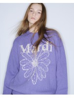 韓國MARDI MERCREDI - CASHMERE BLENDED PULLOVER FLOWERMARDI (BERRY IVORY)