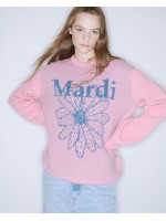 韓國MARDI MERCREDI - CASHMERE BLENDED PULLOVER FLOWERMARDI (PEONY BLUE)