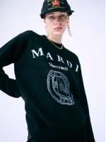韓國MARDI MERCREDI - CASHMERE BLENDED PULLOVER UNIV (BLACK WHITE)
