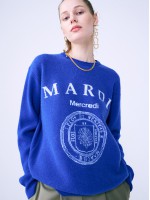 韓國MARDI MERCREDI - CASHMERE BLENDED PULLOVER UNIV (COBALT WHITE)