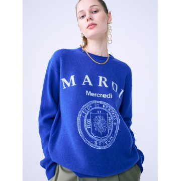 韓國MARDI MERCREDI - CASHMERE BLENDED PULLOVER UNIV (COBALT WHITE)