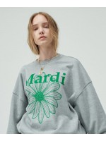 韓國MARDI MERCREDI - SWEATSHIRT FLOWERMARDI (GREY GREEN)