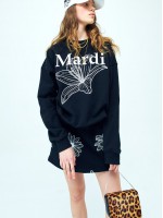 韓國MARDI MERCREDI - SWEATSHIRT BELLE DE JOUR (BLACK WHITE)