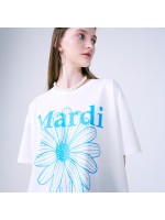 韓國MARDI MERCREDI - TSHIRT FLOWERMARDI (WHITE FLUOBLUE)