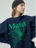 韓國MARDI MERCREDI - SWEATSHIRT BELLE DE JOUR (NAVY GREEN)