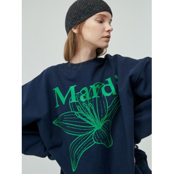 韓國MARDI MERCREDI - SWEATSHIRT BELLE DE JOUR (NAVY GREEN)