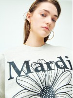 韓國MARDI MERCREDI - SWEATSHIRT FLOWERMARDI (OATMEAL BLACK)