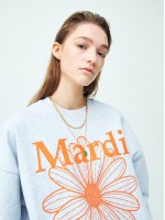 韓國MARDI MERCREDI - SWEATSHIRT FLOWERMARDI (HEATHER ORANGE)