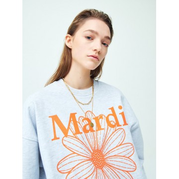 韓國MARDI MERCREDI - SWEATSHIRT FLOWERMARDI (HEATHER ORANGE)