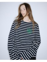 韓國MARDI MERCREDI - TSHIRT LONG SLEEVE STRIPE (NAVY GREEN)
