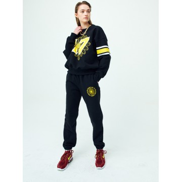 韓國MARDI MERCREDI - SWEAT PANTS MARCHE EMBLEM (BLACK YELLOW)