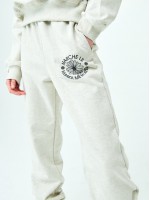 韓國MARDI MERCREDI - SWEAT PANTS MARCHE EMBLEM (OATMEAL BLACK)