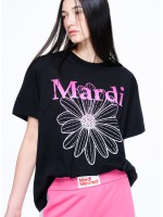 韓國MARDI MERCREDI - TSHIRT FLOWERMARDI GRADATION (BLACK PINK)