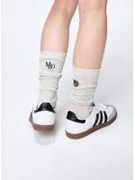 韓國MARDI MERCREDI - LONG SOCKS MRD LOGO (HEATHER NAVY)