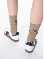 韓國MARDI MERCREDI - LONG SOCKS MRD LOGO (DARKBEIGE NAVY)