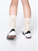 韓國MARDI MERCREDI - LONG SOCKS MRD LOGO (LIGHTBEIGE LATTE)