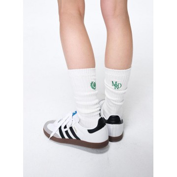 韓國MARDI MERCREDI - LONG SOCKS MRD LOGO (WHITE GREEN)