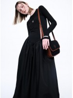 韓國MARDI MERCREDI - MAXI LAYERED DRESS STRAPLESS MRCD (BLACK WHITE)