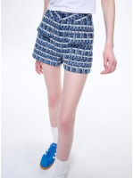 韓國MARDI MERCREDI - TWEED SHORTS PRINTEMPS (BLUE)