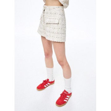 韓國MARDI MERCREDI - TWEED SHORTS PRINTEMPS (IVORY)