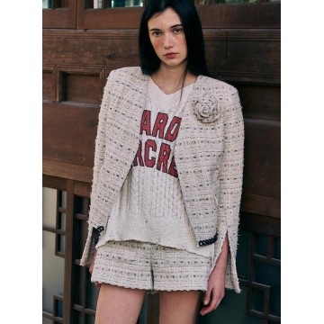 韓國MARDI MERCREDI - TWEED JACKET PRINTEMPS (IVORY)