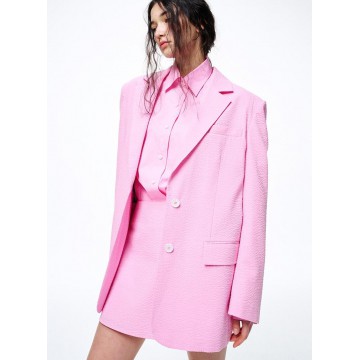韓國MARDI MERCREDI - SEERSUCKER JACKET (PINK)