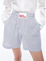 韓國MARDI MERCREDI - SEERSUCKER SHORTS STRIPE (GREY)
